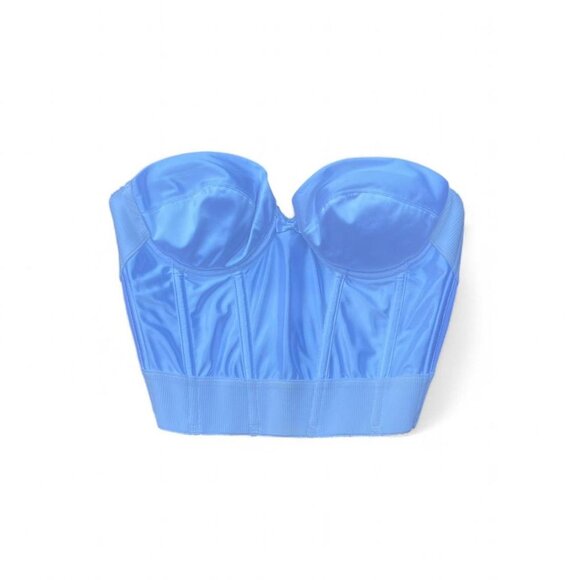 vintage 90s pearl white strapless bustier - Picture 1 of 6